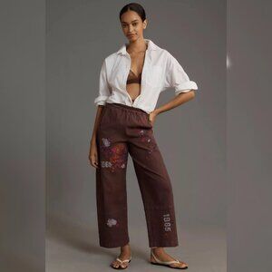 Anthropologie Pilcro The Izzie Relaxed Pull-On Barrel Pants S P Women NWT 44638